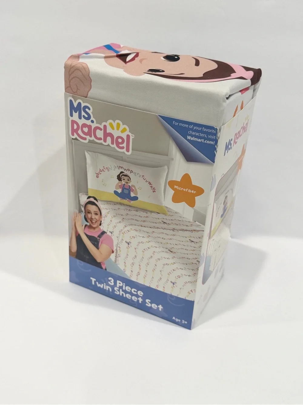 Ms. Rachel Kids Toddler Pillow and Bedding Sheet Set, Twin